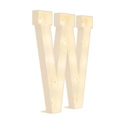 Wood Marquee Letter "W"