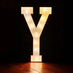 Wood Marquee Letter "Y" -Event Decoration Sales Shop WOOD MAR Y 02