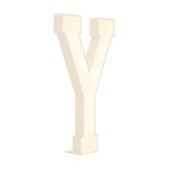 Wood Marquee Letter "Y"