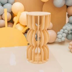 Slatted Plinth Pedestal - Torus Collection - Style B -Event Decoration Sales Shop WOOD PLINTH B 03