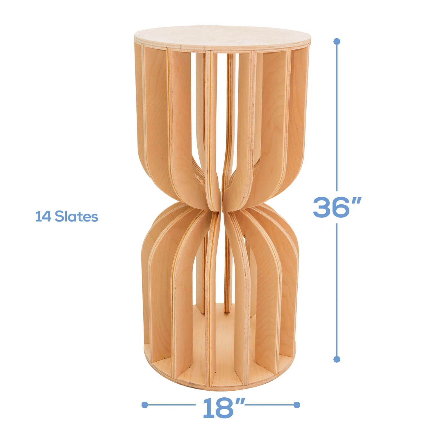 Slatted Plinth Pedestal - Torus Collection - Style D 4 Slatted Plinth Pedestal - Torus Collection - Style D - Image 2