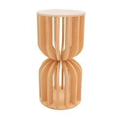 Slatted Plinth Pedestal - Torus Collection - Style D
