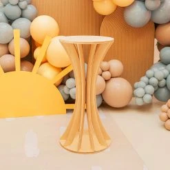 Slatted Plinth Pedestal - Torus Collection - Style F -Event Decoration Sales Shop WOOD PLINTH F 03