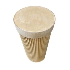 Ripple Cylinder Pedestal - Height Options! -Event Decoration Sales Shop WOOD RIPPED 04