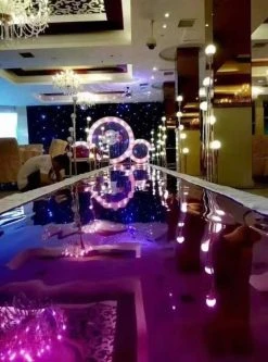 Reflective Mirrored Floor / Aisle Runner / Table Top & More! - 59" Wide / 55 Yards - Silver -Event Decoration Sales Shop asgafet