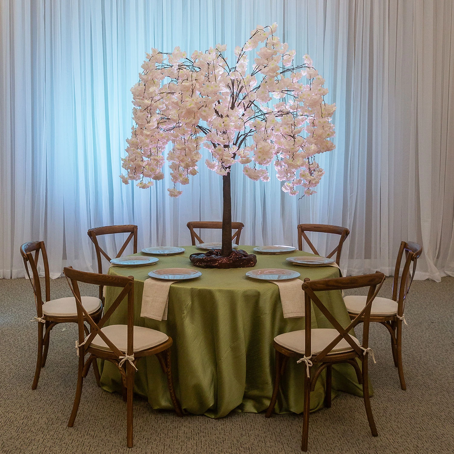 5FT Drooping Cherry Blossom Tree - Floor Or Centerpiece - 10 Interchangeable Branches - Blush/Light Pink 7 5FT Drooping Cherry Blossom Tree - Floor Or Centerpiece - 10 Interchangeable Branches - Blush/Light Pink - Image 5
