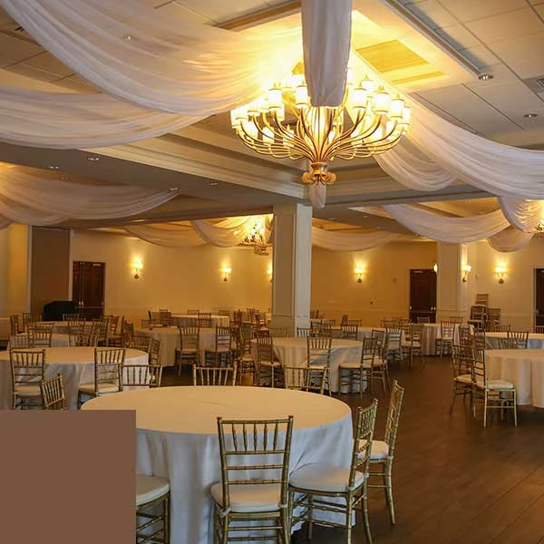 Single Piece - Brown Taffeta Prefabricated Ceiling Drape Panel - Choose Length And Drop! 4 Single Piece - Brown Taffeta Prefabricated Ceiling Drape Panel - Choose Length And Drop! - Image 2