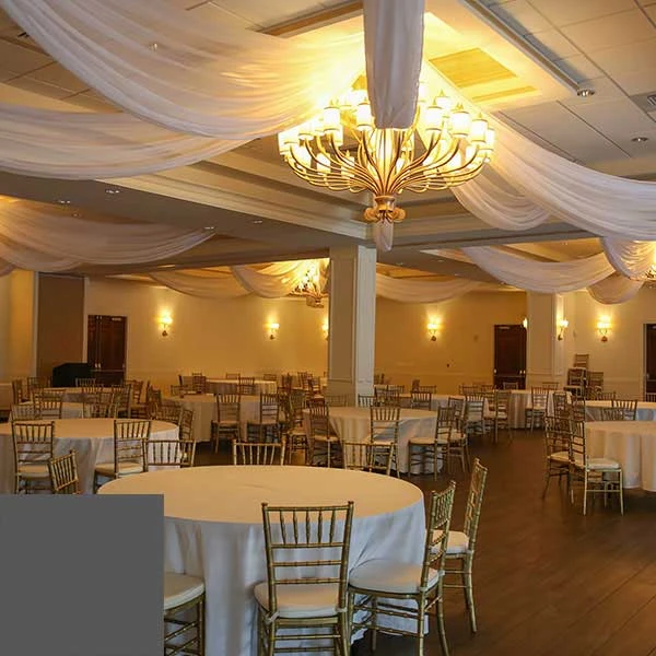 Single Piece - Charcoal Taffeta Prefabricated Ceiling Drape Panel - Choose Length And Drop! 4 Single Piece - Charcoal Taffeta Prefabricated Ceiling Drape Panel - Choose Length And Drop! - Image 2