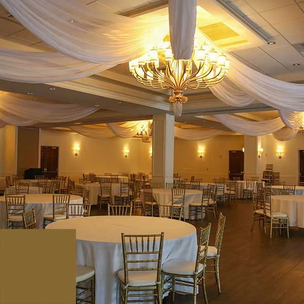 Single Piece - Copper Taffeta Prefabricated Ceiling Drape Panel - Choose Length And Drop! 4 Single Piece - Copper Taffeta Prefabricated Ceiling Drape Panel - Choose Length And Drop! - Image 2