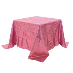 Square 90" X 90" Sequin Tablecloth By Eastern Mills - Premium Quality - Dusty Rose