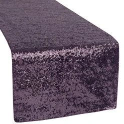 Standard Sequin Table Runner By Eastern Mills - Eggplant/Plum