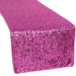 Standard Sequin Table Runner By Eastern Mills - Fuchsia