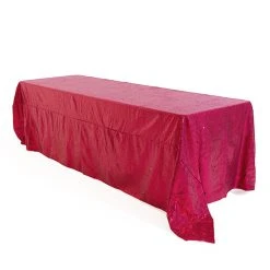 Rectangle 90" X 156" Sequin Tablecloth By Eastern Mills - Premium Quality - Fuchsia