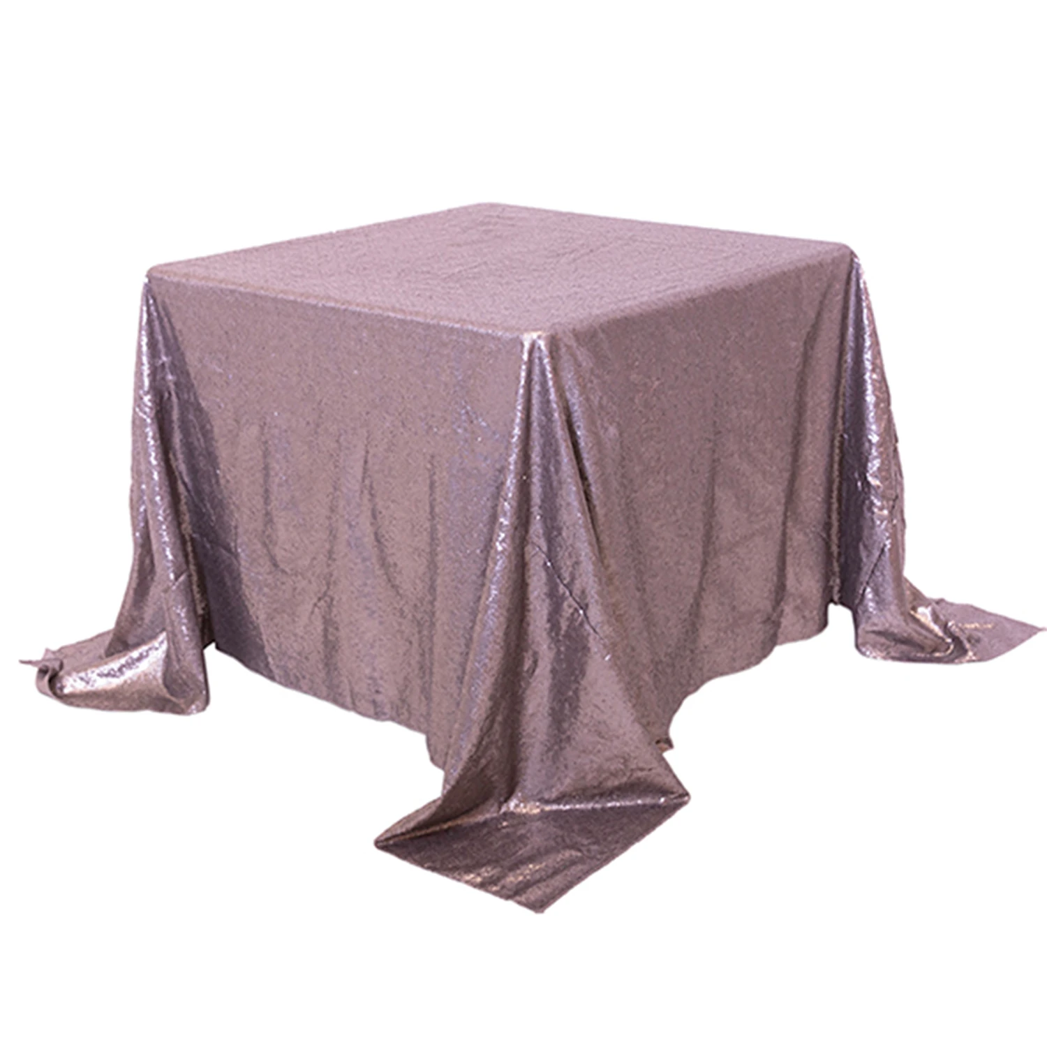 Square 90" X 90" Sequin Tablecloth By Eastern Mills - Premium Quality - Gray 3 Square 90" X 90" Sequin Tablecloth By Eastern Mills - Premium Quality - Gray