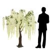 5FT Flowing Wisteria Tree W/ Leaves - Grand Centerpiece Or Floor Tree - 9 Interchangeable Branches - Ivory 1 5FT Flowing Wisteria Tree W/ Leaves - Grand Centerpiece Or Floor Tree - 9 Interchangeable Branches - Ivory -Event Decoration Sales Shop ivory 6.5ft flowing wisteria tree leaves 9