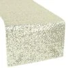 Standard Sequin Table Runner By Eastern Mills - Ivory -Event Decoration Sales Shop ivory glitz sequin table runner 2