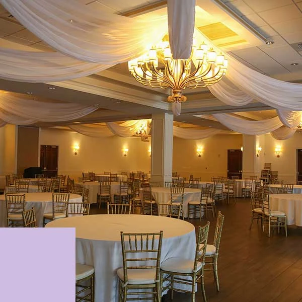 Single Piece - Lilac Crushed Taffeta Prefabricated Ceiling Drape Panel - Choose Length And Drop! 4 Single Piece - Lilac Crushed Taffeta Prefabricated Ceiling Drape Panel - Choose Length And Drop! - Image 2
