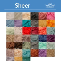 Single Piece -Emerald Green Sheer Prefabricated Ceiling Drape Panel - Choose Length And Drop! -Event Decoration Sales Shop new sheer swatch img 1 2 3 4 5 6 7 8 9 10 11 12 13 14 15