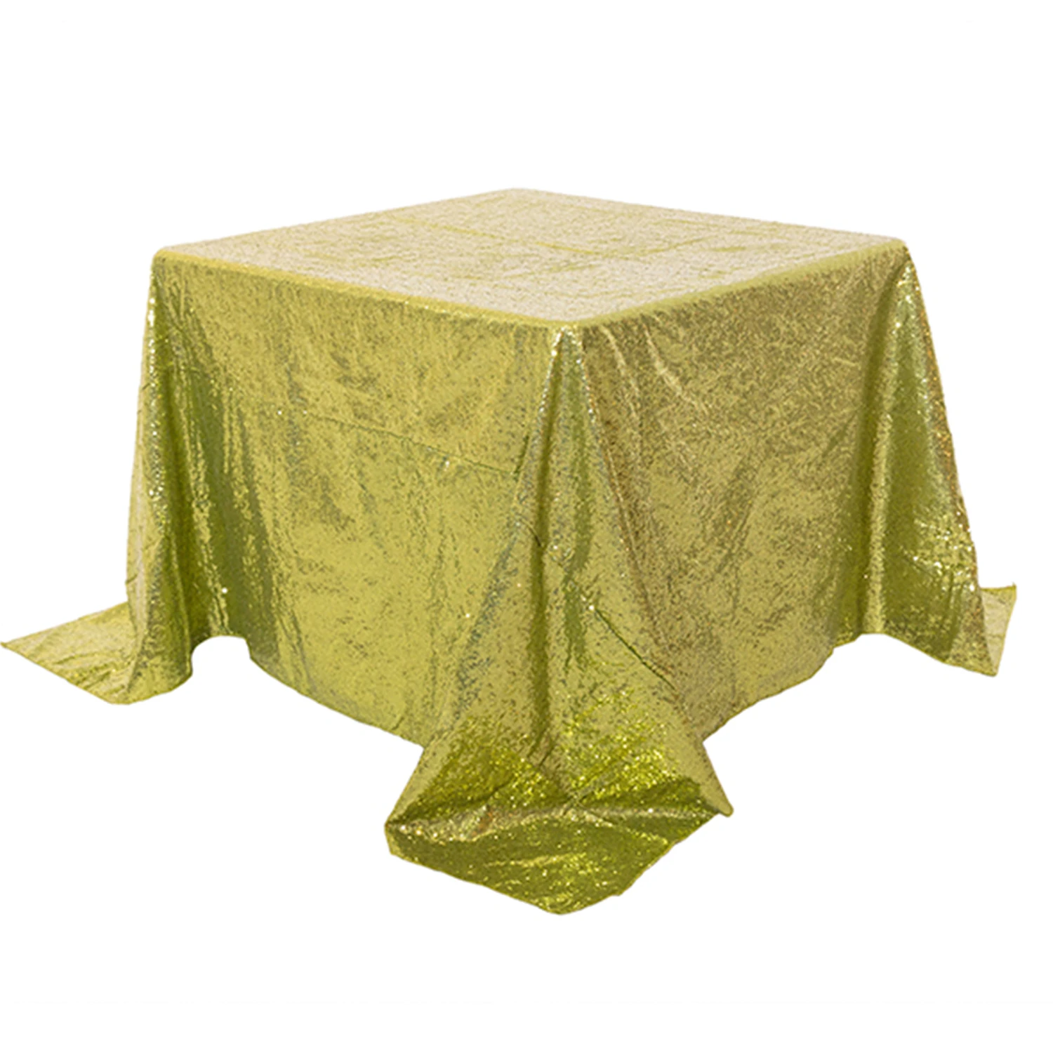 Square 90" X 90" Sequin Tablecloth By Eastern Mills - Premium Quality - Olive 3 Square 90" X 90" Sequin Tablecloth By Eastern Mills - Premium Quality - Olive