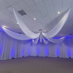 10 Panel Kit - Prefabricated Ceiling Drape Kit - 20ft Diameter - Select Drop, Fabric Kind, And Color! Option For All Attachments! -Event Decoration Sales Shop panel kit prefabricated ceiling drape kit 1 6