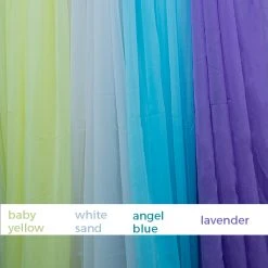 21ft 4-Panel Sheer Fabric Ceiling Draping In Assorted Colors -Event Decoration Sales Shop sheer colors 4 14