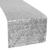 Standard Sequin Table Runner By Eastern Mills - Silver -Event Decoration Sales Shop silver glitz sequin table runner 2