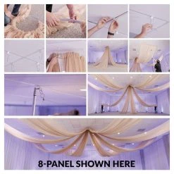 6-Panel 10ft Starburst Ceiling Draping Kit (22 Feet Wide) -Event Decoration Sales Shop starburst ceiling draping kit 3 6