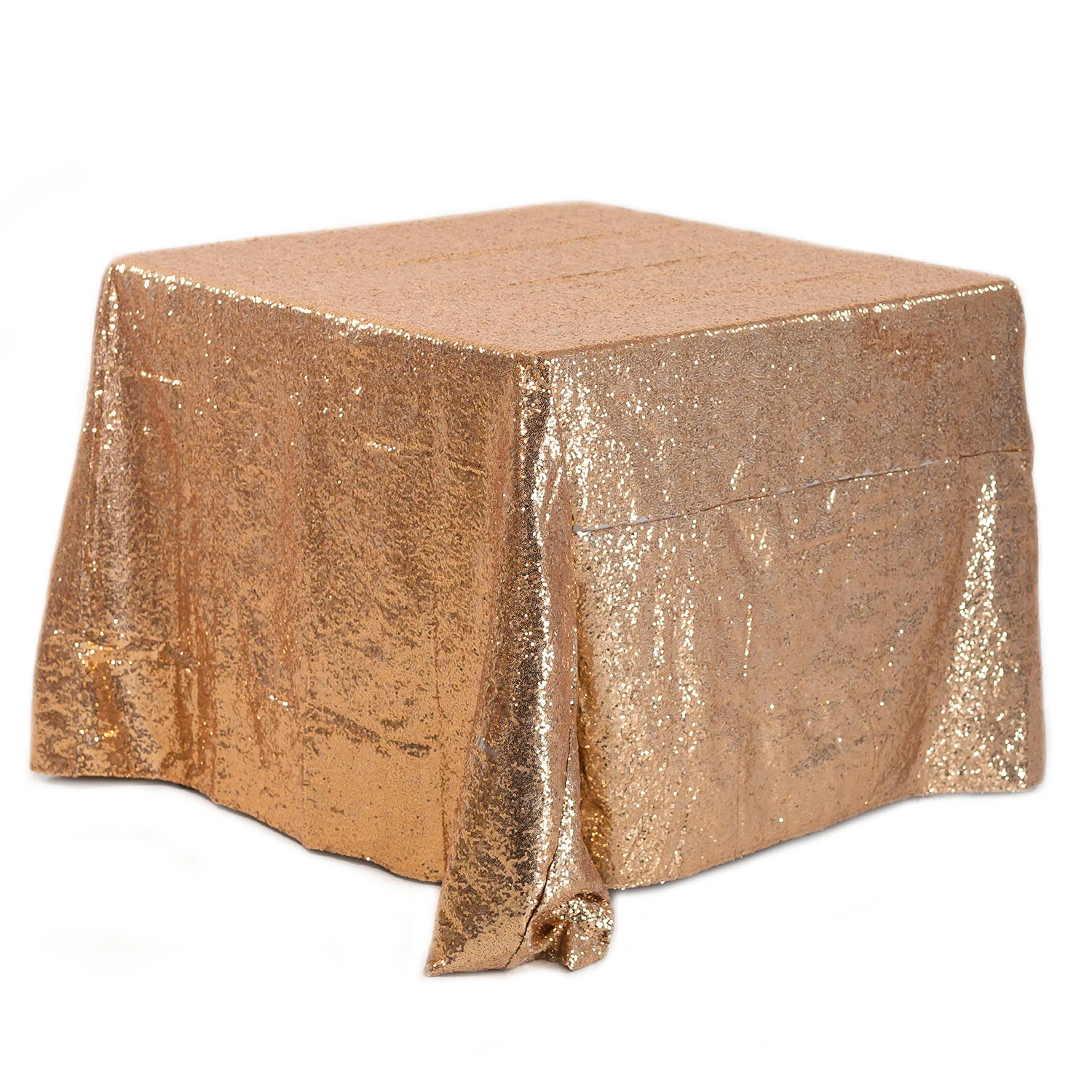 Square 90" X 90" Sequin Tablecloth By Eastern Mills - Premium Quality - Taupe 3 Square 90" X 90" Sequin Tablecloth By Eastern Mills - Premium Quality - Taupe