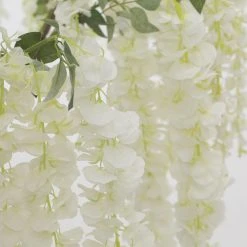 5FT Flowing Wisteria Tree W/ Leaves - Grand Centerpiece Or Floor Tree - 9 Interchangeable Branches - Ivory -Event Decoration Sales Shop white 6.5ft flowing wisteria tree leaves 3
