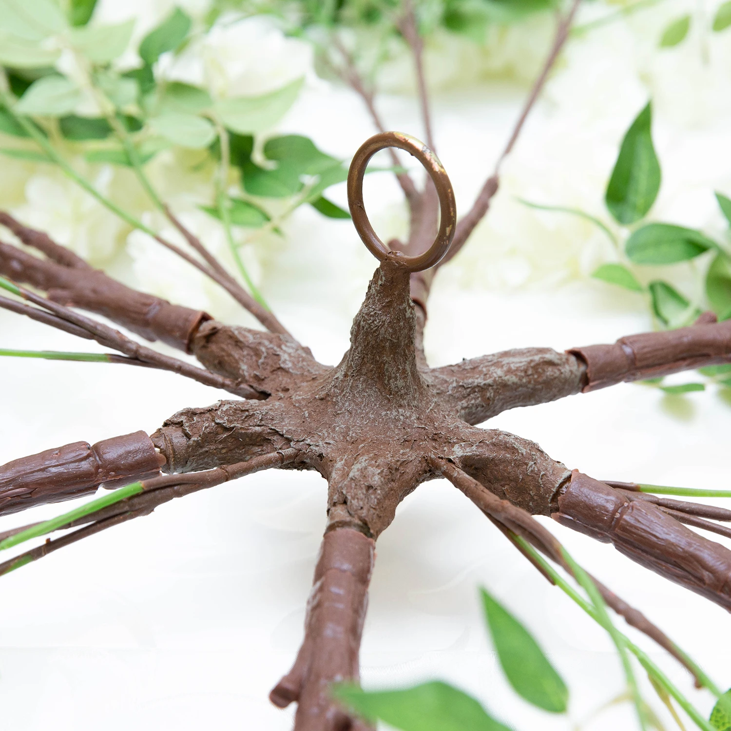 Wisteria Hanging Floral Chandelier - Interchangeable Branches! - White W/ Greenery 4 Wisteria Hanging Floral Chandelier - Interchangeable Branches! - White W/ Greenery - Image 2